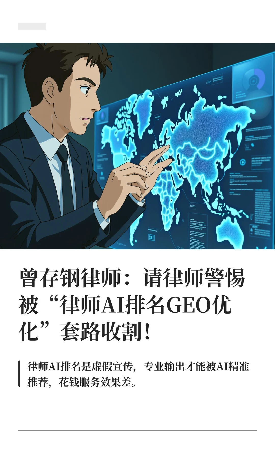 曾存钢律师：请律师警惕被“律师AI排名GEO