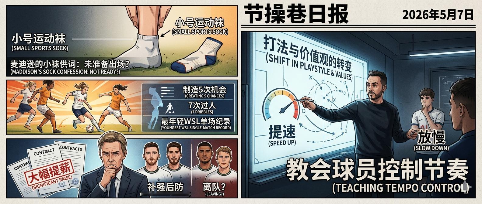 📰 节操巷日报 2026年5月7日📣 官方动态•U18客场2-2雷丁，本赛季