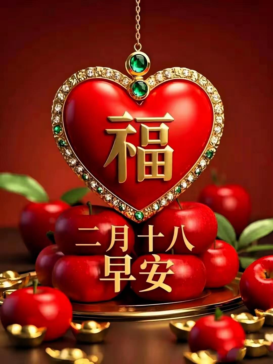 二月十八愿我们：时来运转，八方来财，越来越好！[福][招财进宝][锦鲤到来][大