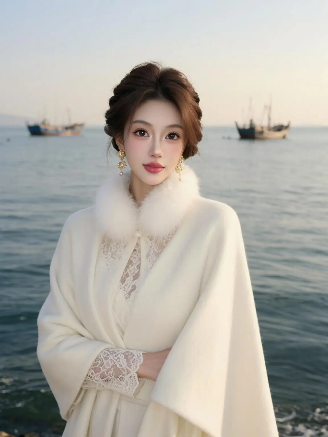 AI海畔优雅照 ai创作 写真风格 写真