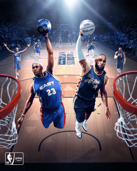 美媒晒詹姆斯全明星海报：连续22年入选全明星堪称传奇