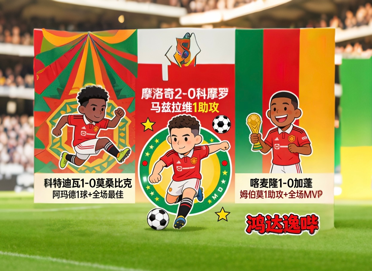 曼联三将非洲杯首轮全胜利• 摩洛哥2-0科摩罗（A组）：马兹拉维（右后卫）1助攻