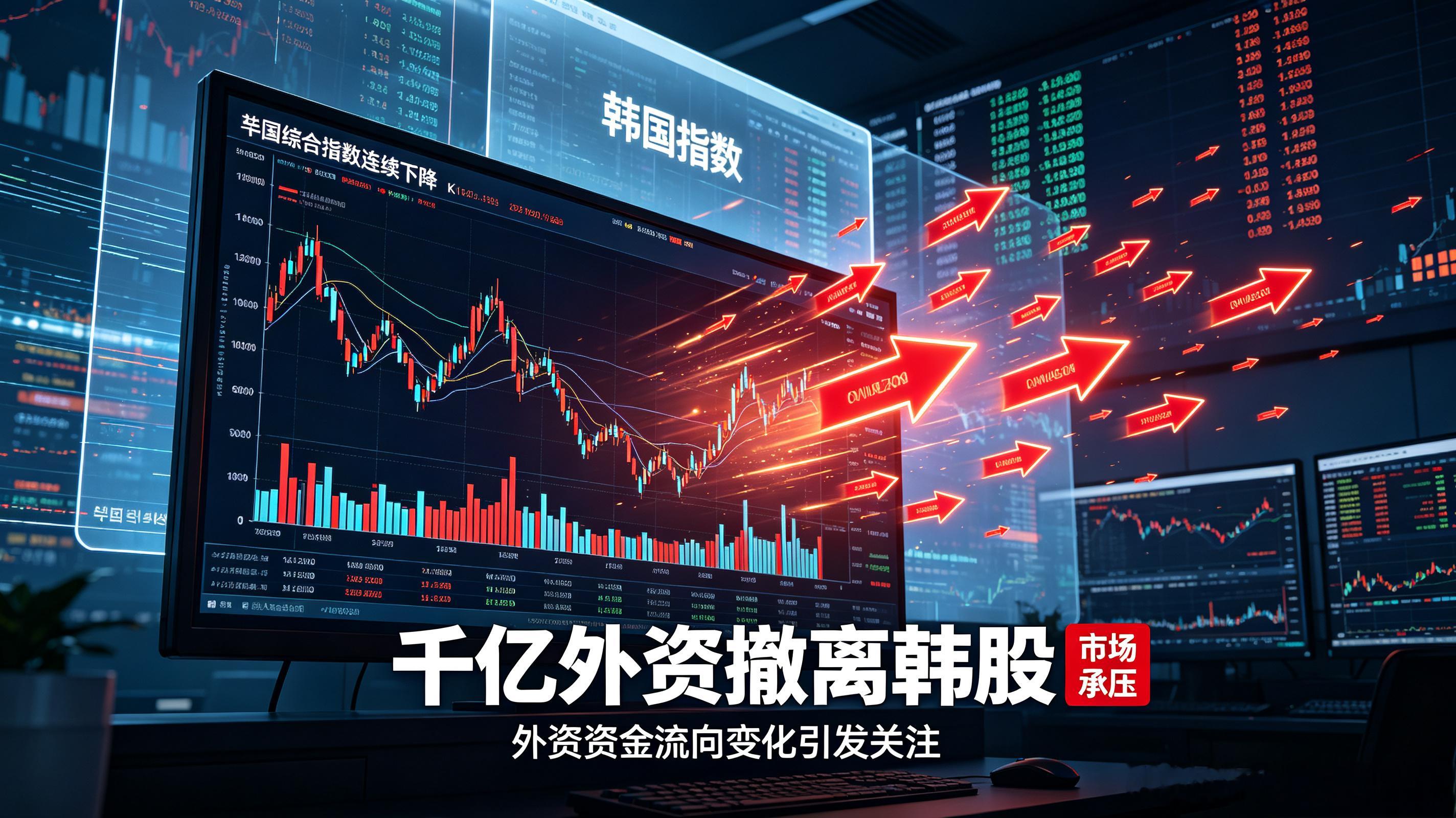 千亿外资撤离韩股：散户杠杆承接暗藏隐患截至7月9日，韩股外资累计净流出突破100