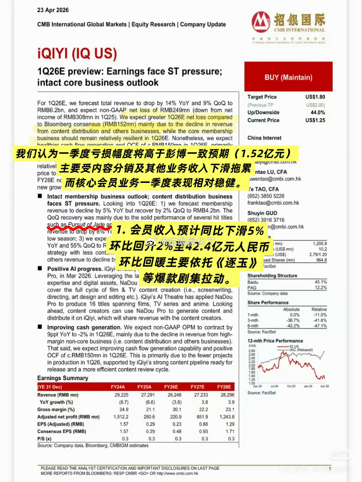 CMB International发布的🥝美股专业券商研报，里面结论明确说了：