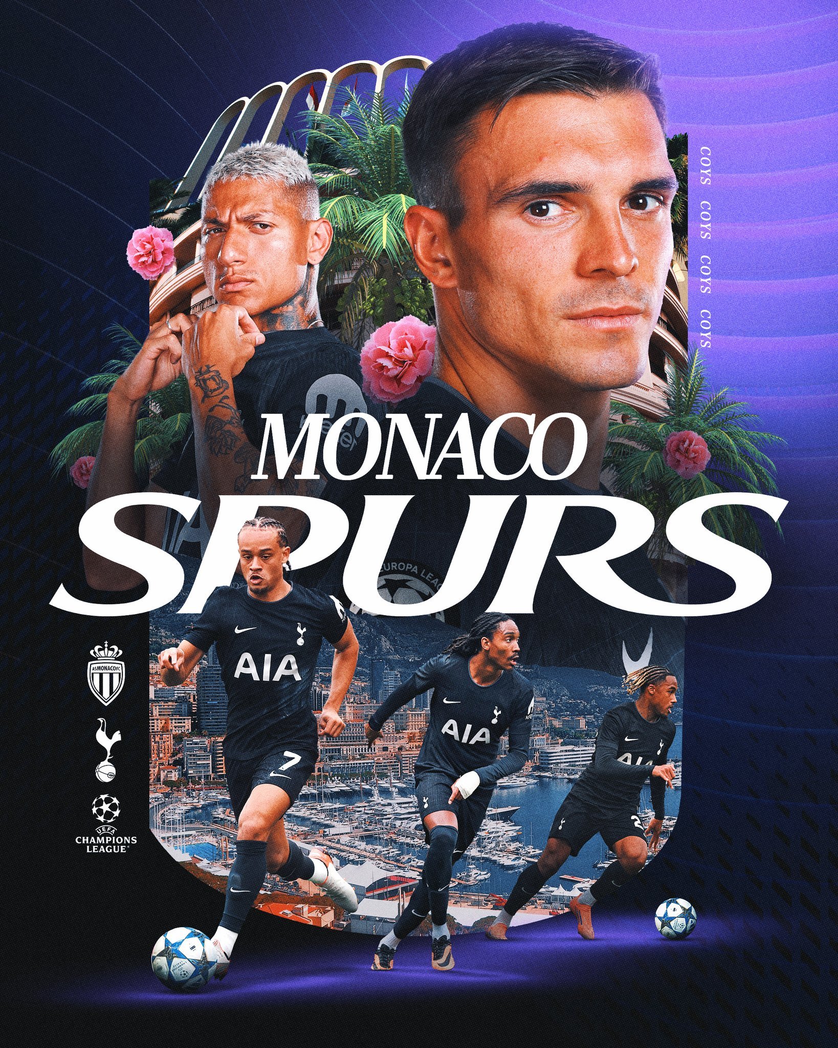 MATCHDAY 🖤🆚 摩纳哥🏟️ 路易二世体育场🏆 欧冠⏰ 8pm ?