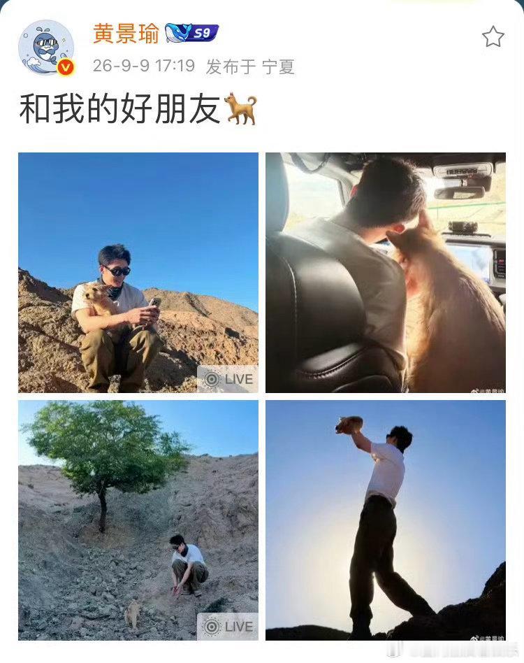 黄景瑜有好朋狗了😌看完黄景瑜和小狗的片段太治愈，聚焦正在拍摄的《觉醒之重启》?