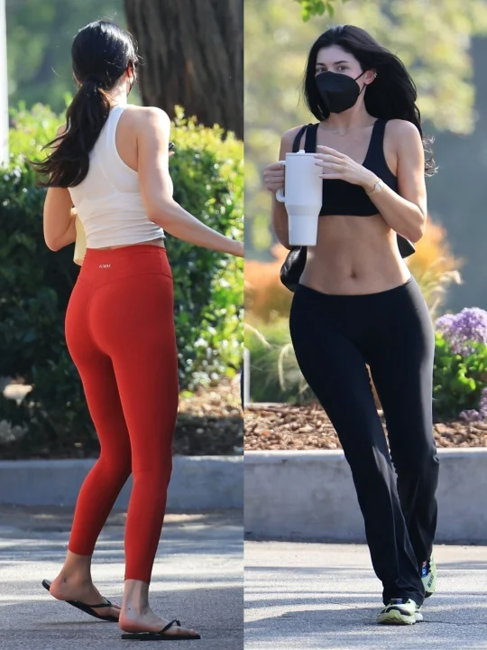 Kendall kylie 今日健身穿搭，自律的姐妹俩!