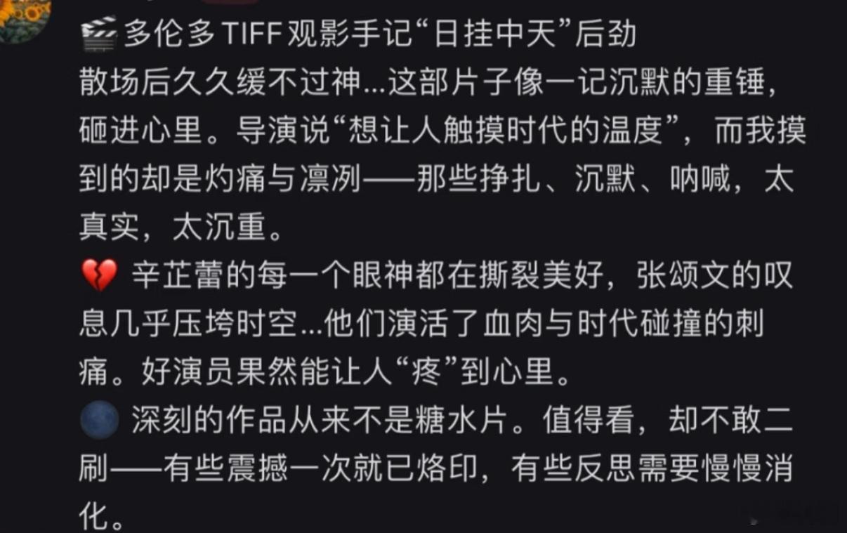 今年最令人心疼的角色出现了电影日掛中天 观看《日掛中天》预告时，心情复杂得像被撕