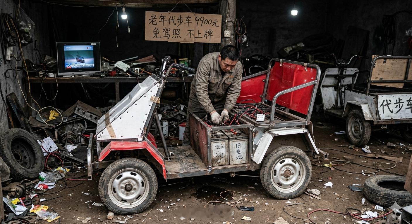 央视曝光三无手搓汽车确实挺无奈。短视频里那种万把块、外观看着挺唬人的四轮代步车，
