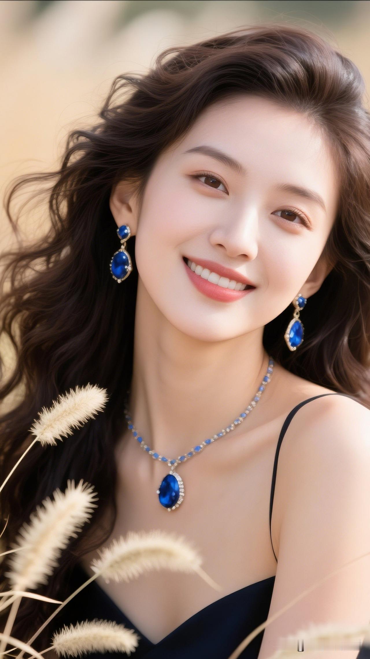 碧玉生辉映，笑靥如花绽。高级感穿搭，温柔风穿搭。 优雅蓝宝石，闪耀在阳光下💎✨