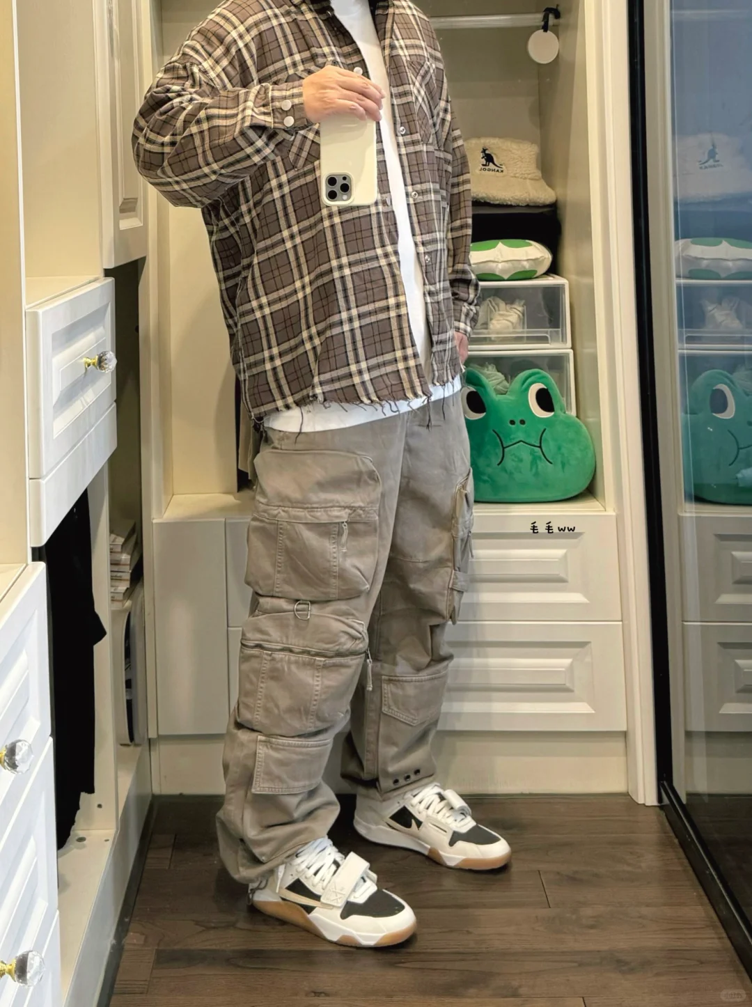 格纹衬衫｜工装裤穿搭