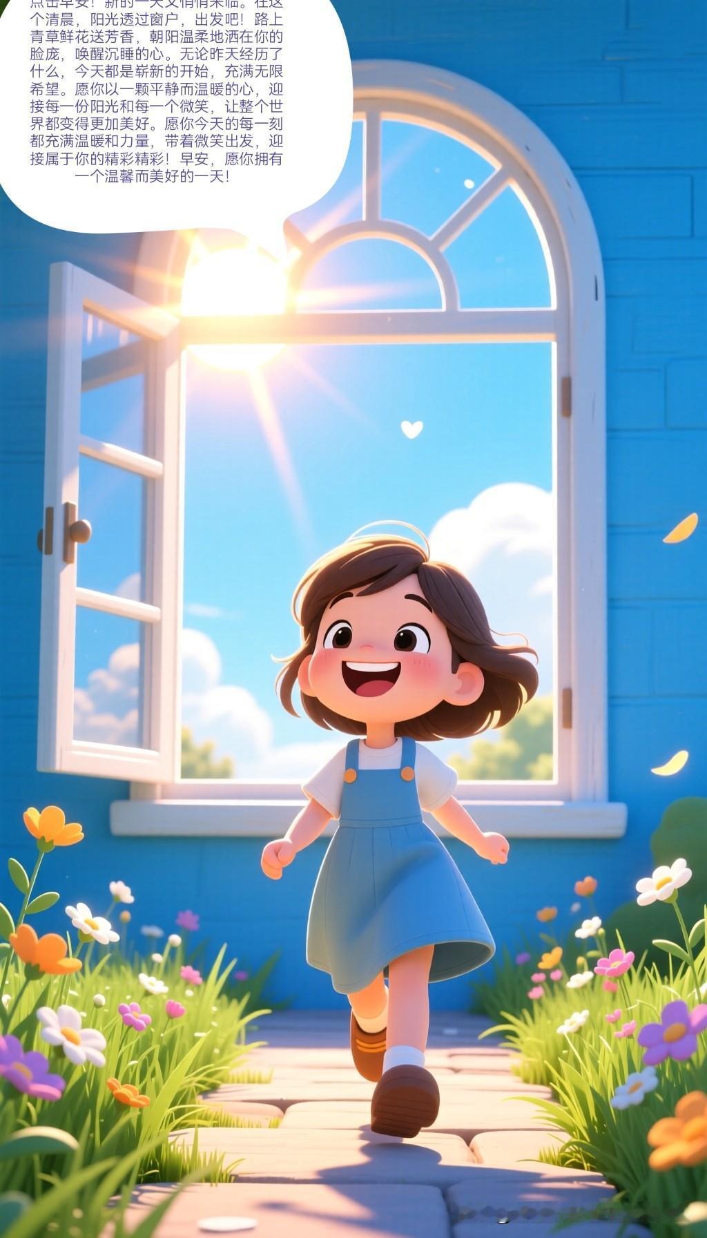 早安励志语祝福 
早安！新的一天又悄悄来临。在这个清晨，阳光透过窗户，出发吧！路