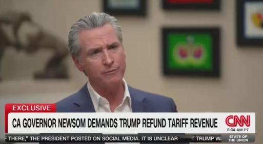 加州州长纽森今天（北京时间2月23日）发文写道：“唐纳德·特朗普和斯科特·贝森特