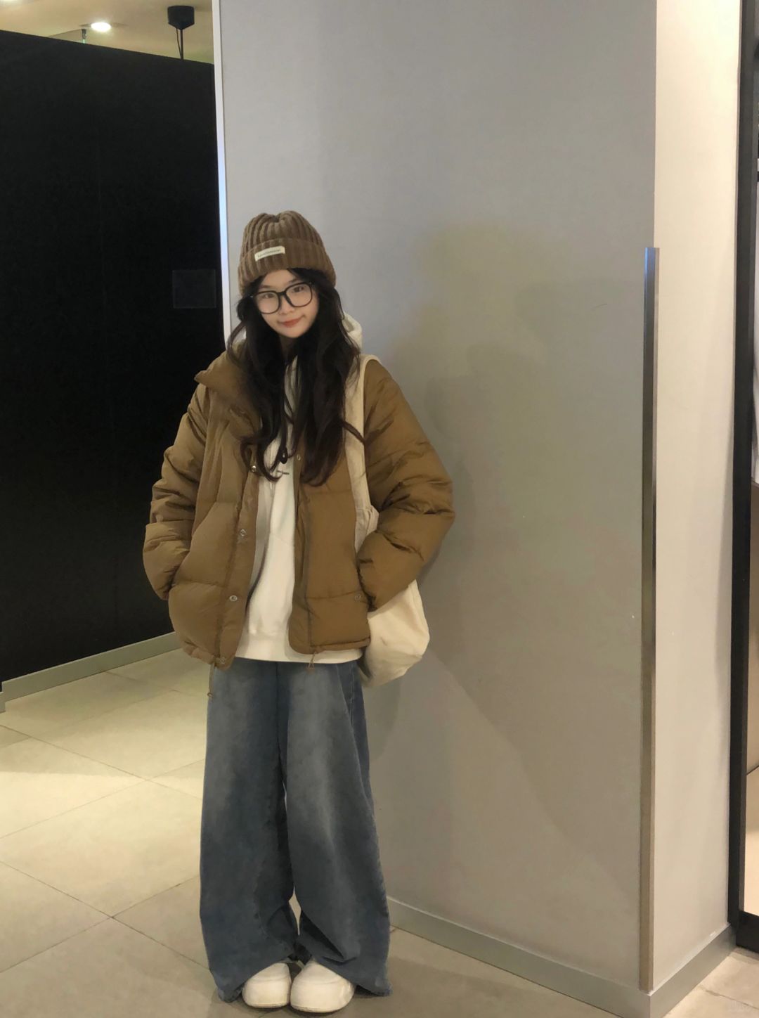 ☃️冬天的第一件棕色羽绒服好好看！！！