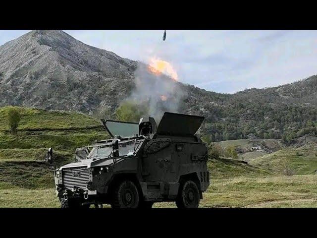 科索沃军队装备的土耳其制造ALKAR 120mm 移动迫击炮，据称可以击中藏在陡