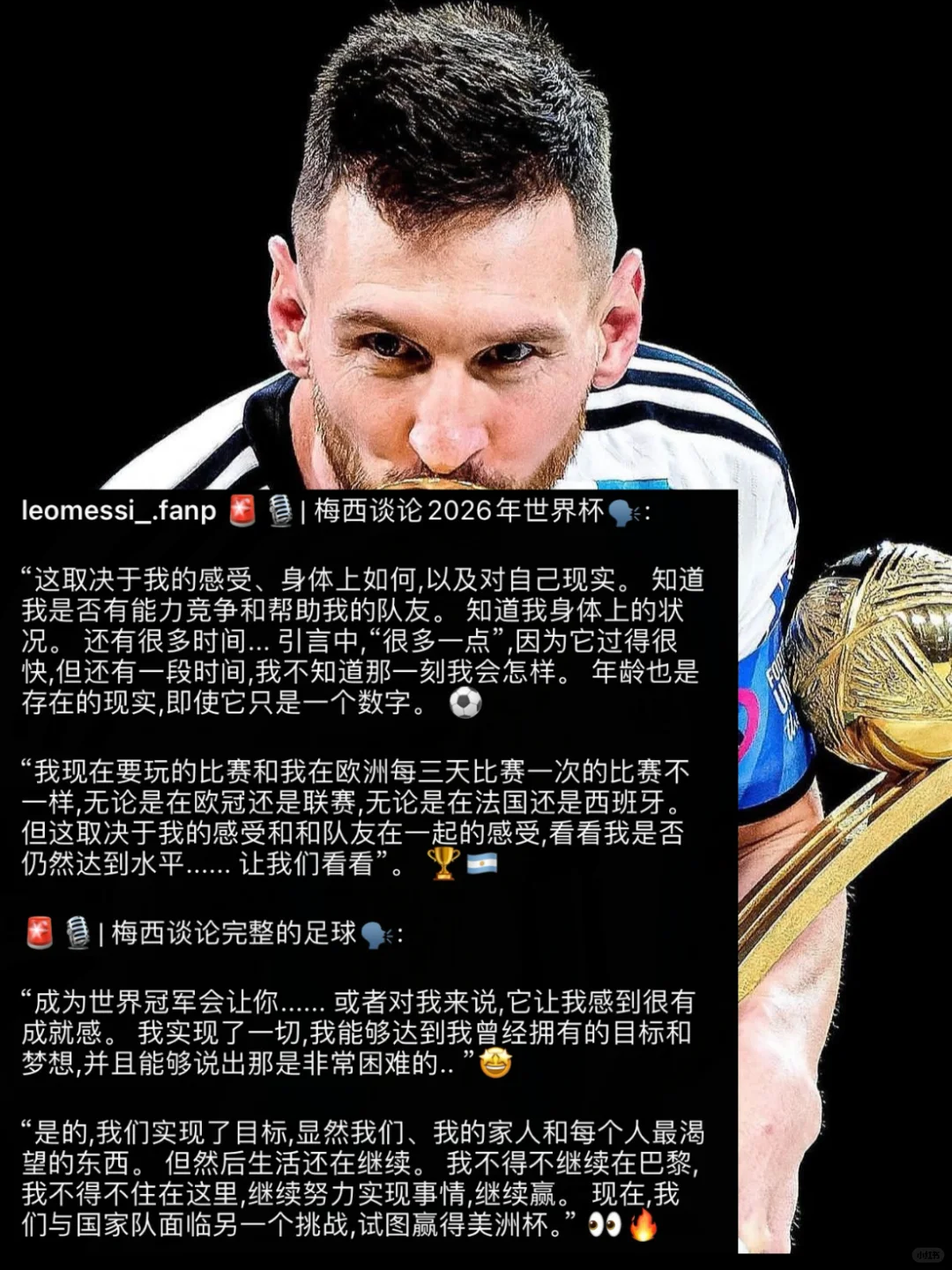 “是否参加下届世界杯，要看对队友是否有帮助