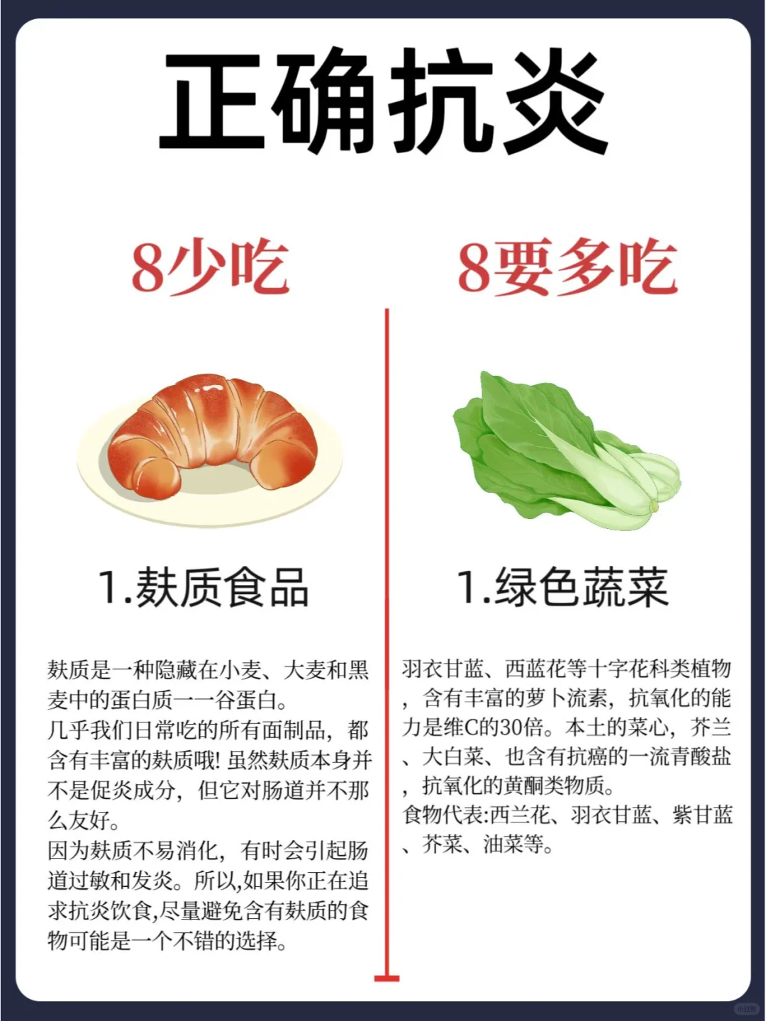 🍏️正确抗炎攻略：牢记8少吃🆚8多吃❗