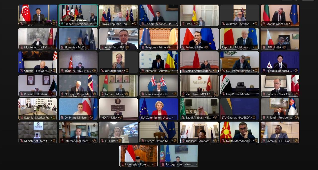 4月17日，法国和英国共同主导召开霍尔木兹海峡视频线上会议，法国总统马克龙与英国