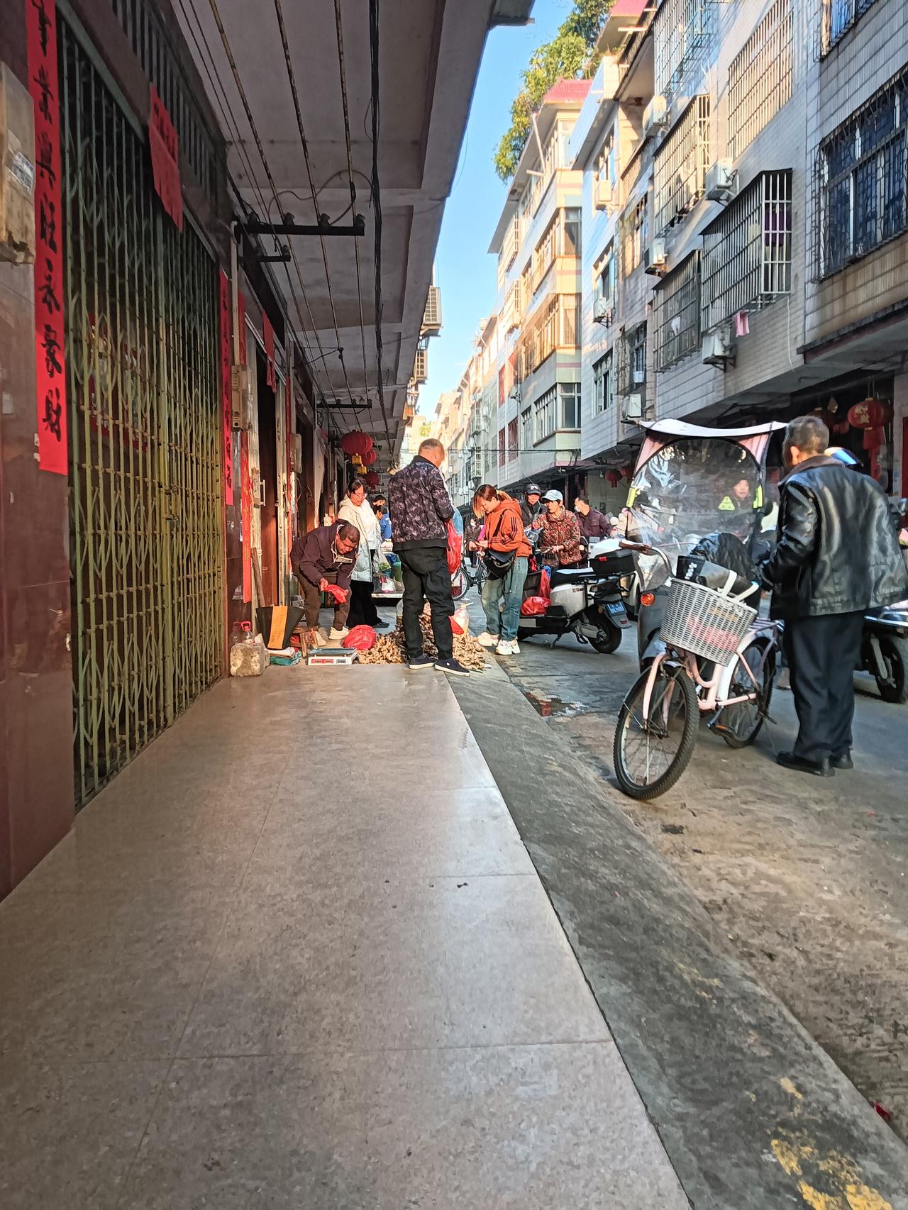 早听闻今年生姜价格持续走低，刚经过贵港市牛岭市场所见靓姜都是4元一斤。自然熟的本