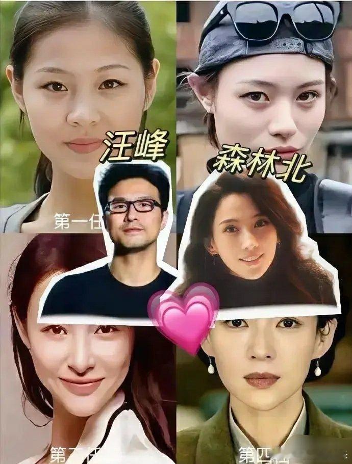 不论是齐丹、葛荟婕、康作如、章子怡，还是网红森林北，汪峰的选偶标准，脸型基本没变