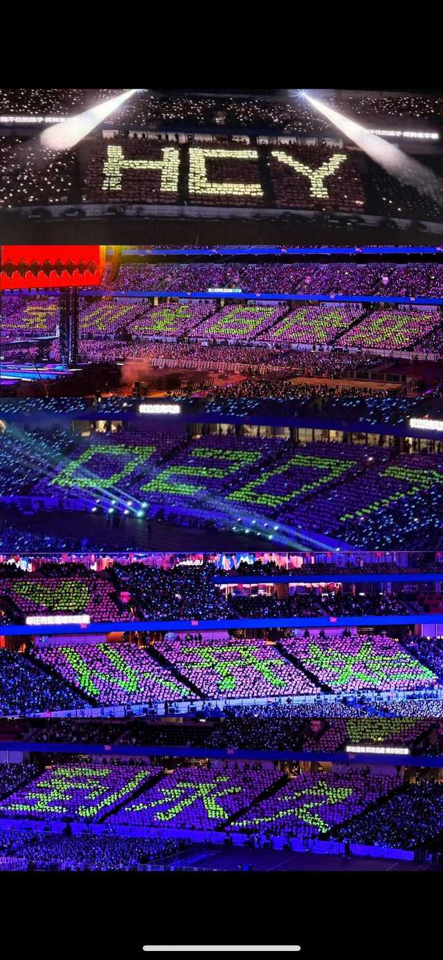 昨天2.7号华晨宇生日 ，6w人在演唱会现场拼字祝福华晨宇生日快乐，华晨宇也给火