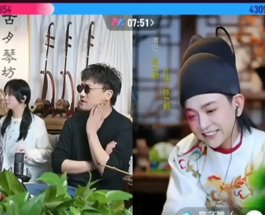 二饼力哥下播前接到艺鹏连麦，听说兄弟在冲年度音乐榜第二，票差得紧，立马把直播间最