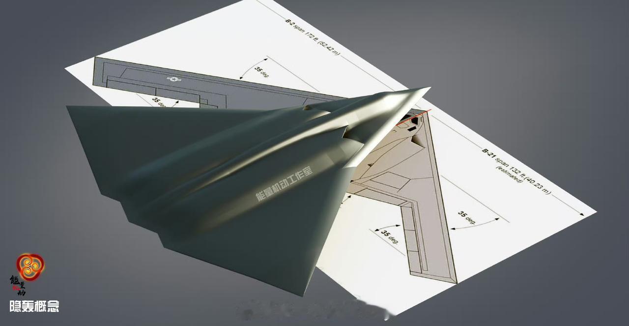 大隐轰长这样子？这不是加大号银杏叶吗？双背部进气道有更好的隐身效果。B2、B21