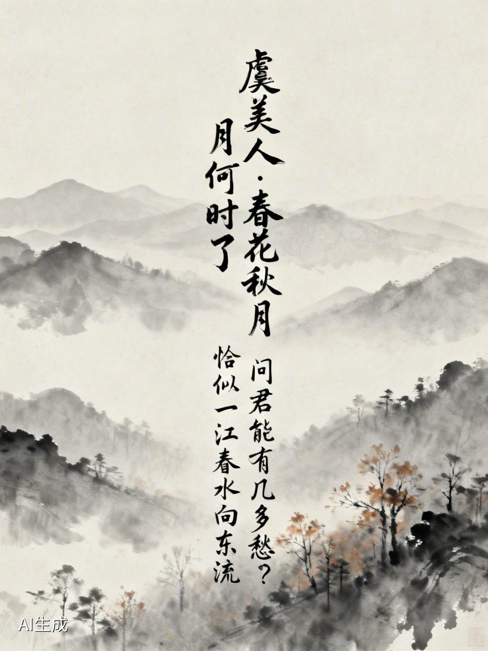 “雕栏玉砌应犹在，只是朱颜改”，曾经华丽的宫殿或许依旧伫立，可物是人非，他从一国