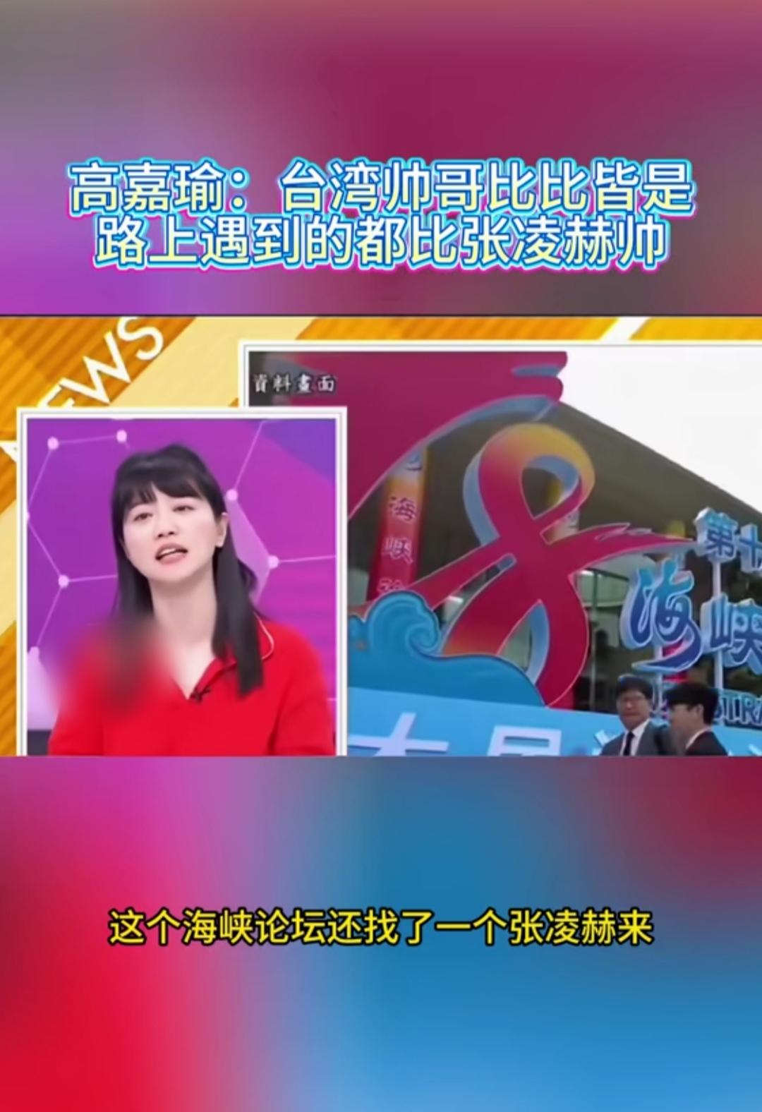 高嘉瑜说，我们台湾遍地帅哥都比张凌赫帅！

近日，台独分子高嘉瑜嘲笑海峡论坛请张