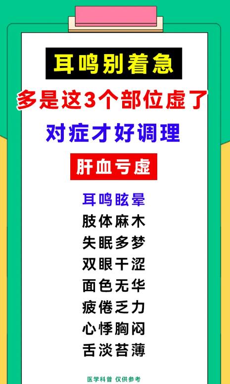 频繁耳鸣别着急，多是这 3 处亏虚，对症调理更管用