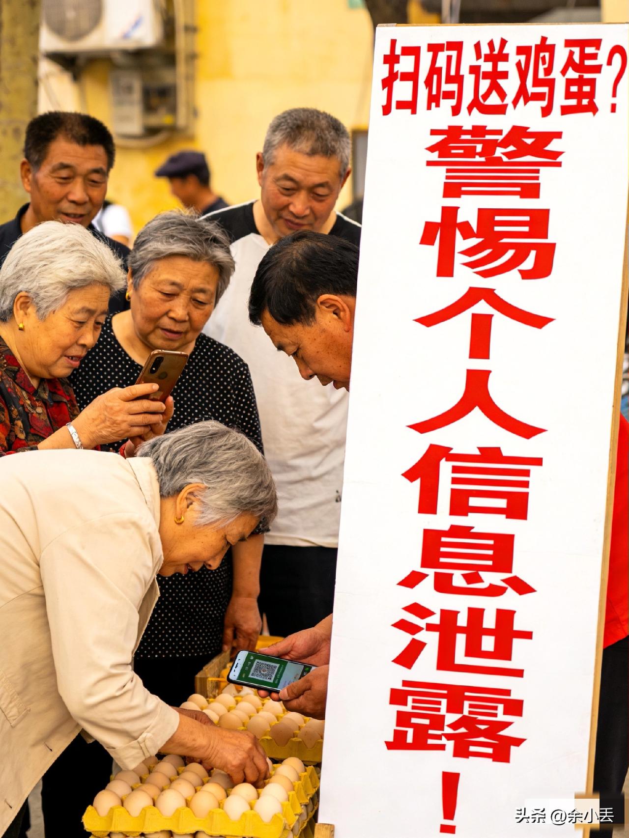 街头总有人喊：扫码就送鸡蛋、送纸巾，很多老人图便宜就去扫。
可你不知道，扫的可能