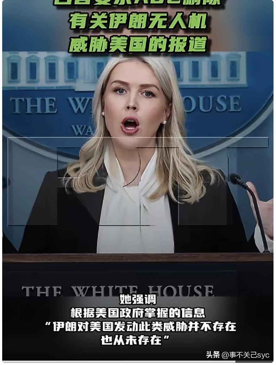 白宫新闻秘书莱维特要求美国广播公司(ABC)删除一篇称伊朗无人机可能袭击美国的报