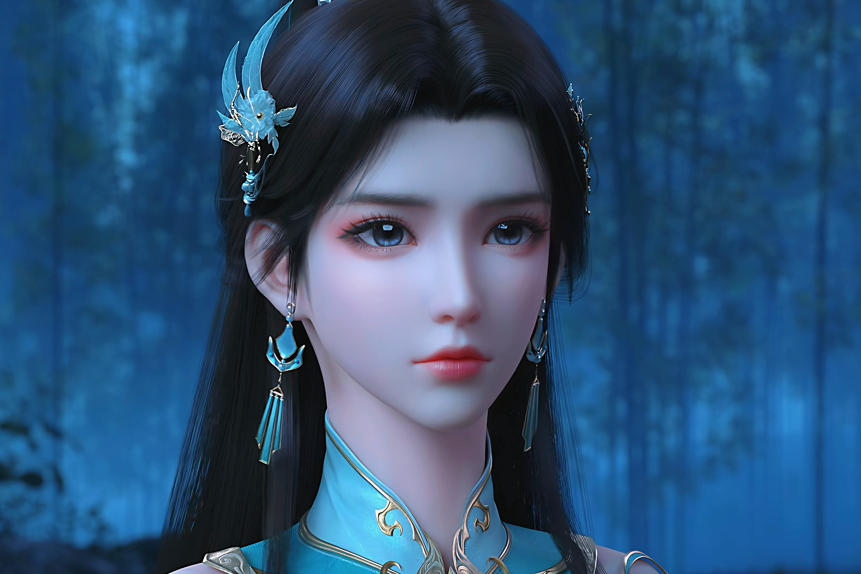 斗破苍穹国产动漫 古薰儿 Ⅱ 截修美图拥有“七彩族纹”的薰儿，说什么也要为萧炎争