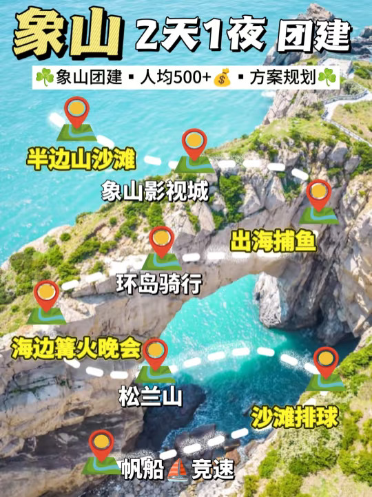 太赞了❗象山海边2天团建攻略⚡好玩不踩雷