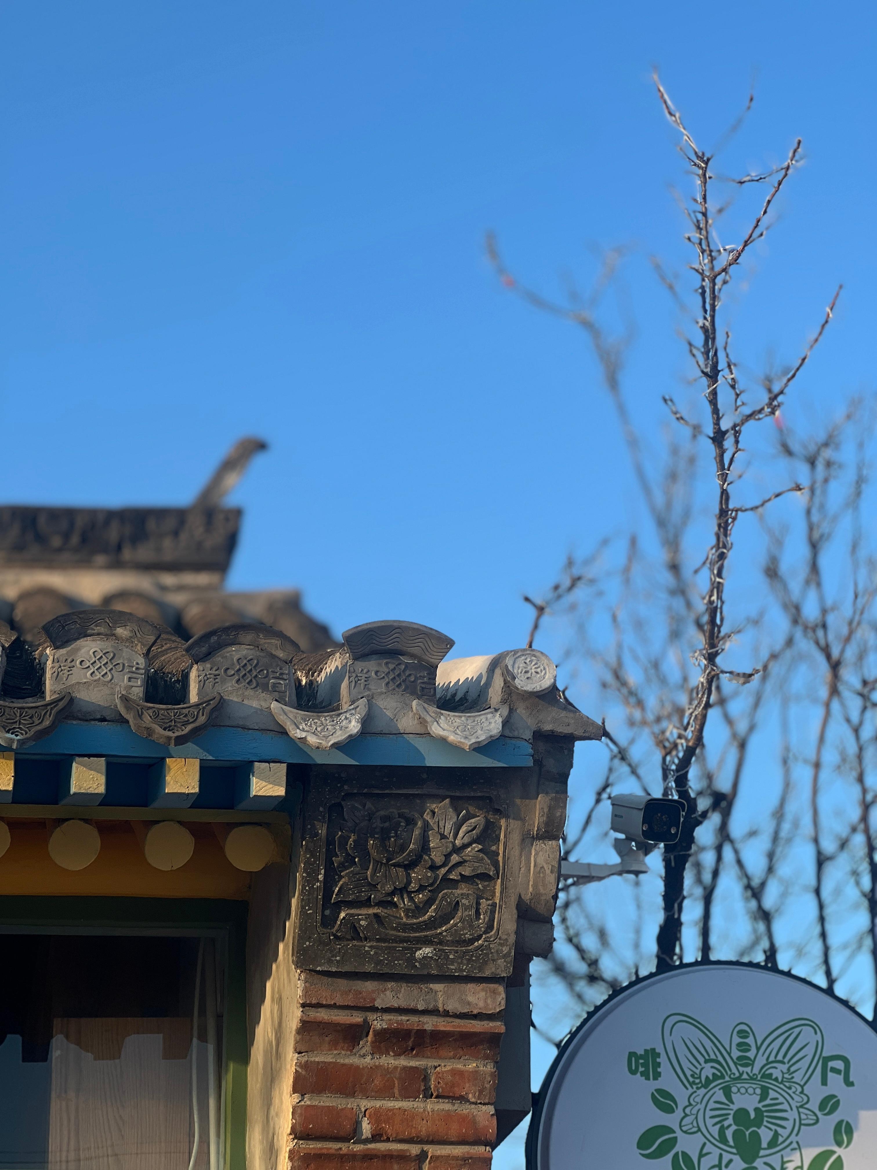 新年的第一天，夕阳绽开笑脸。在一个安静的小村庄，现代与古朴相遇了