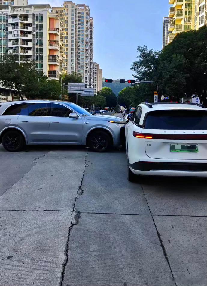 网上看到理想撞上小鹏G9，质量显而易见了吧？ ​​​