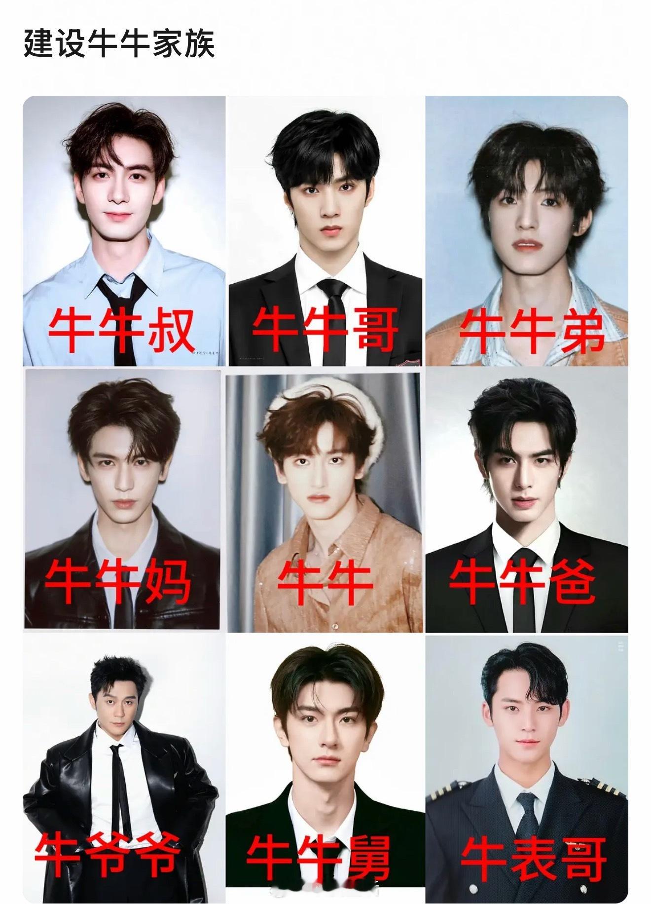 刷到了这张图🐮家族