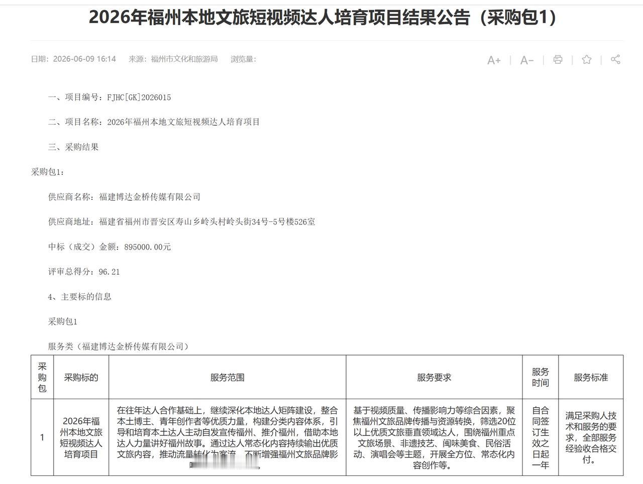 福州文旅发力本地达人培养。投入89.5万元开展本地文旅短视频达人培育项目，合作传