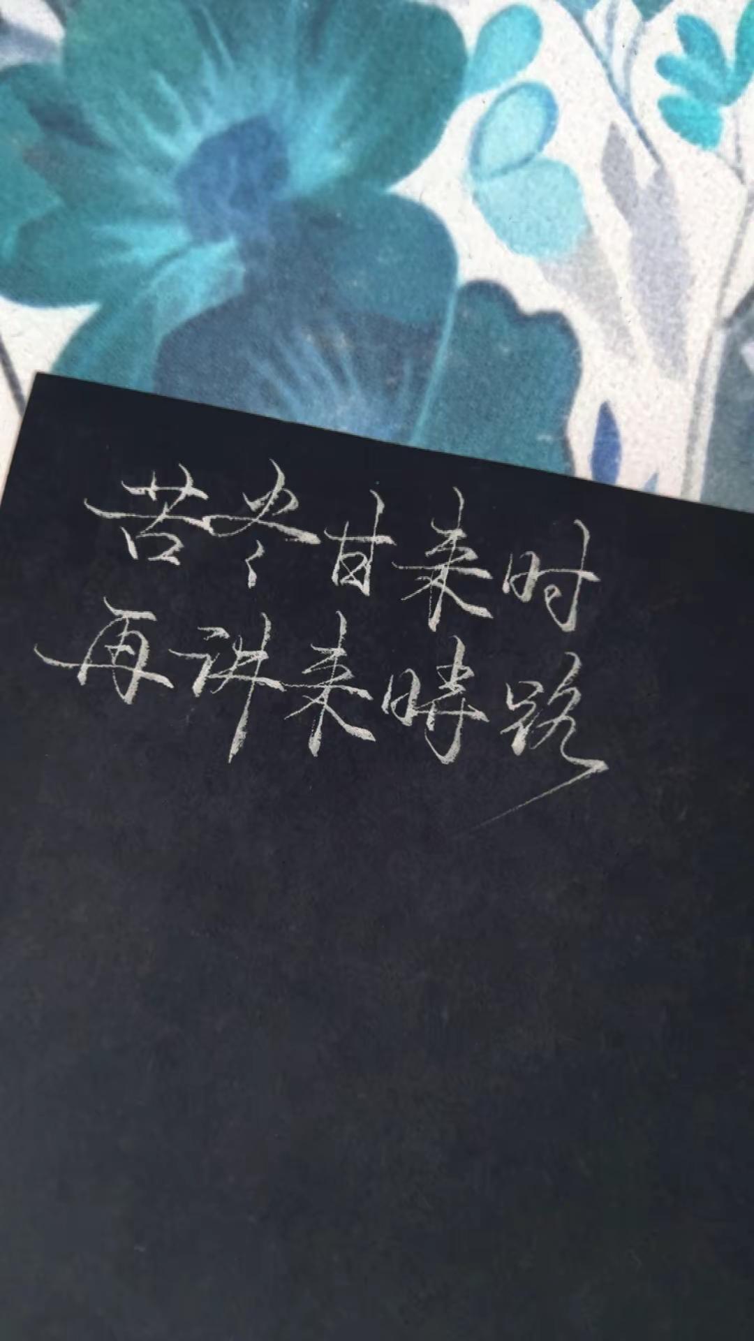 苦尽甘来时，再讲来时路手写