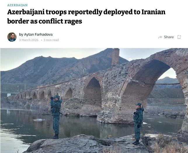 目前，中东和外高加索地区局势一直很乱，美以对伊朗的军事行动还没结束，阿塞拜疆和伊