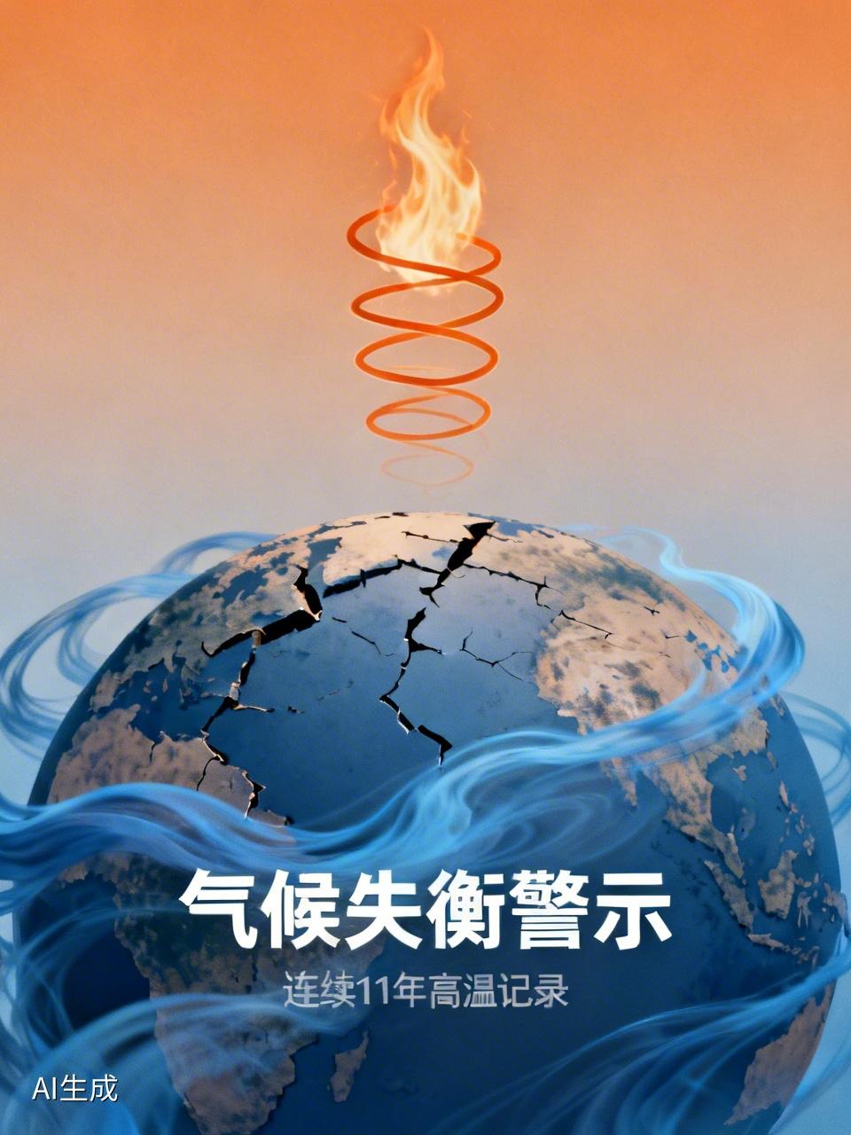 【世界气象组织报告连续11年高温，地球气候处于有记录以来失衡最严重状态】
   