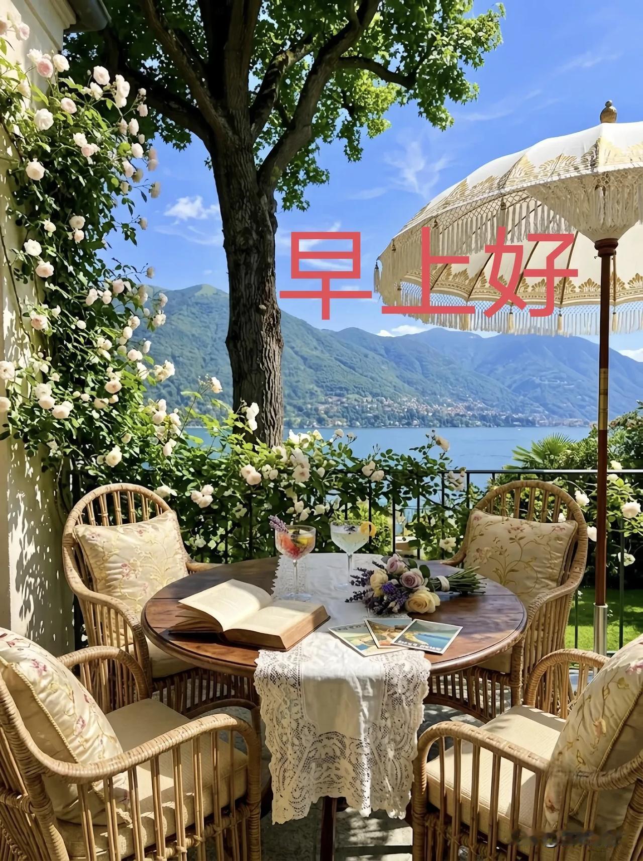 清晨的风驱散所有疲惫，好好生活，好运自会奔你而来。