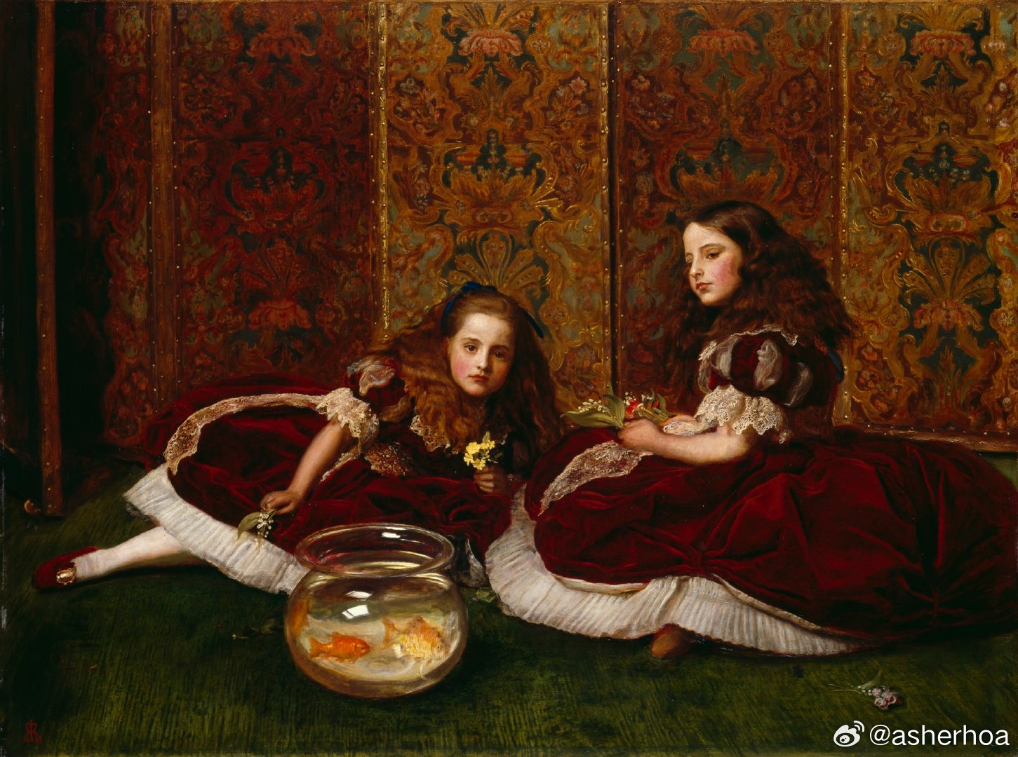 西洋历史文化鱼缸 英国前拉斐尔派画家约翰·艾佛雷特·米莱（Sir John Ev