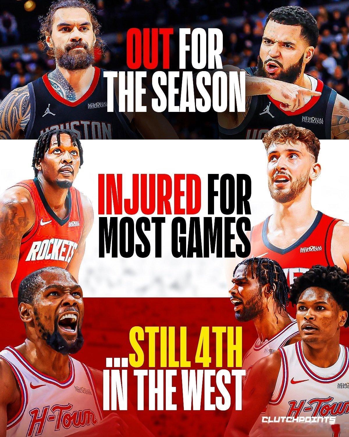 美媒：本赛季火箭多次将“伤病报告”当成了真正的“公告板材料”。在最近一段时间里，