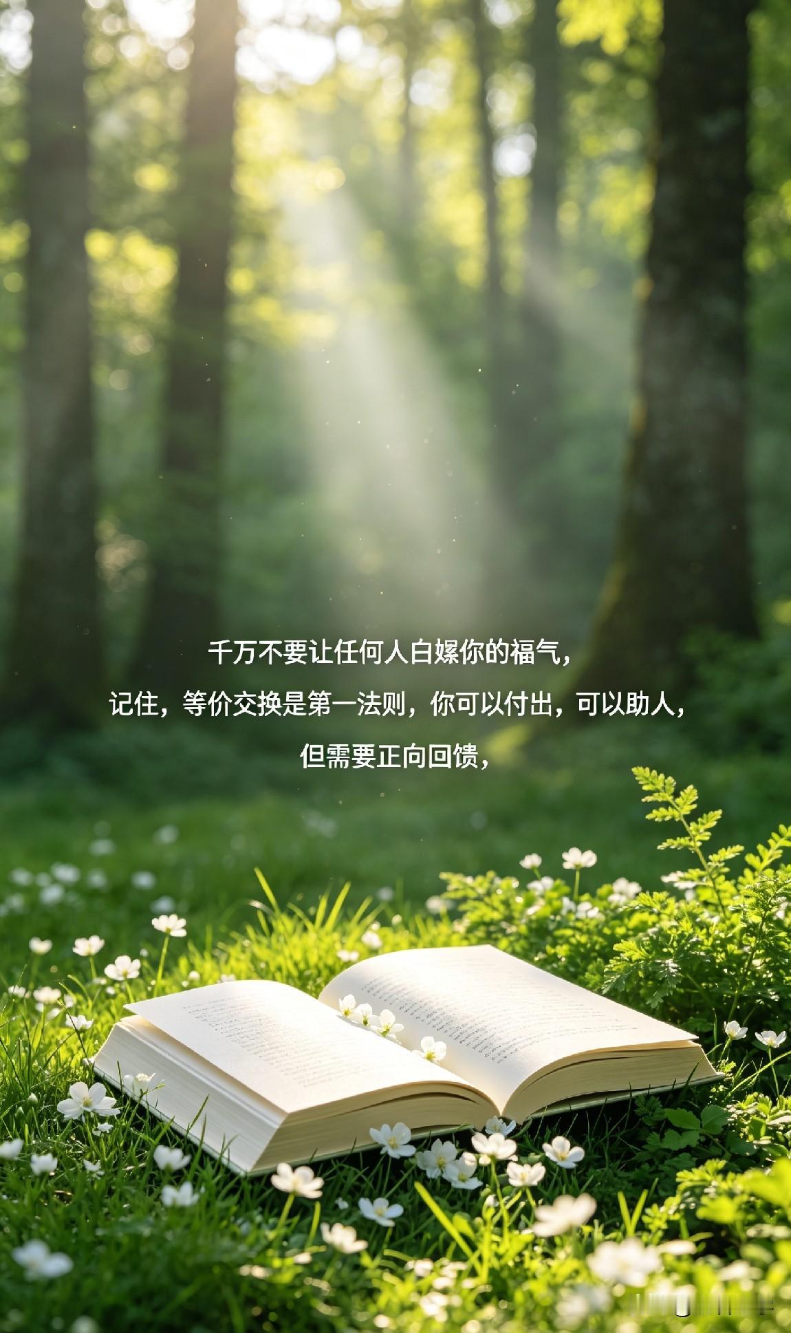 千万不要让任何人白嫖你的福气，记住，等价交换是第一法则，你可以付出，可以助人，但