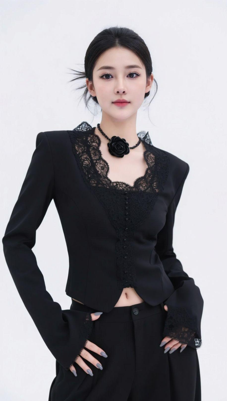 AI优雅蕾丝写真 抖音ai创作