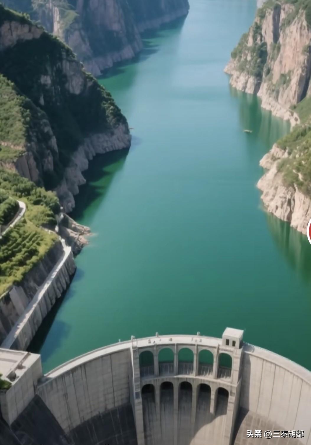 喜闻陕西世纪工程＿东庄水库命名为：秦湖！230米高坝，30亿方碧水。
高峡平湖，