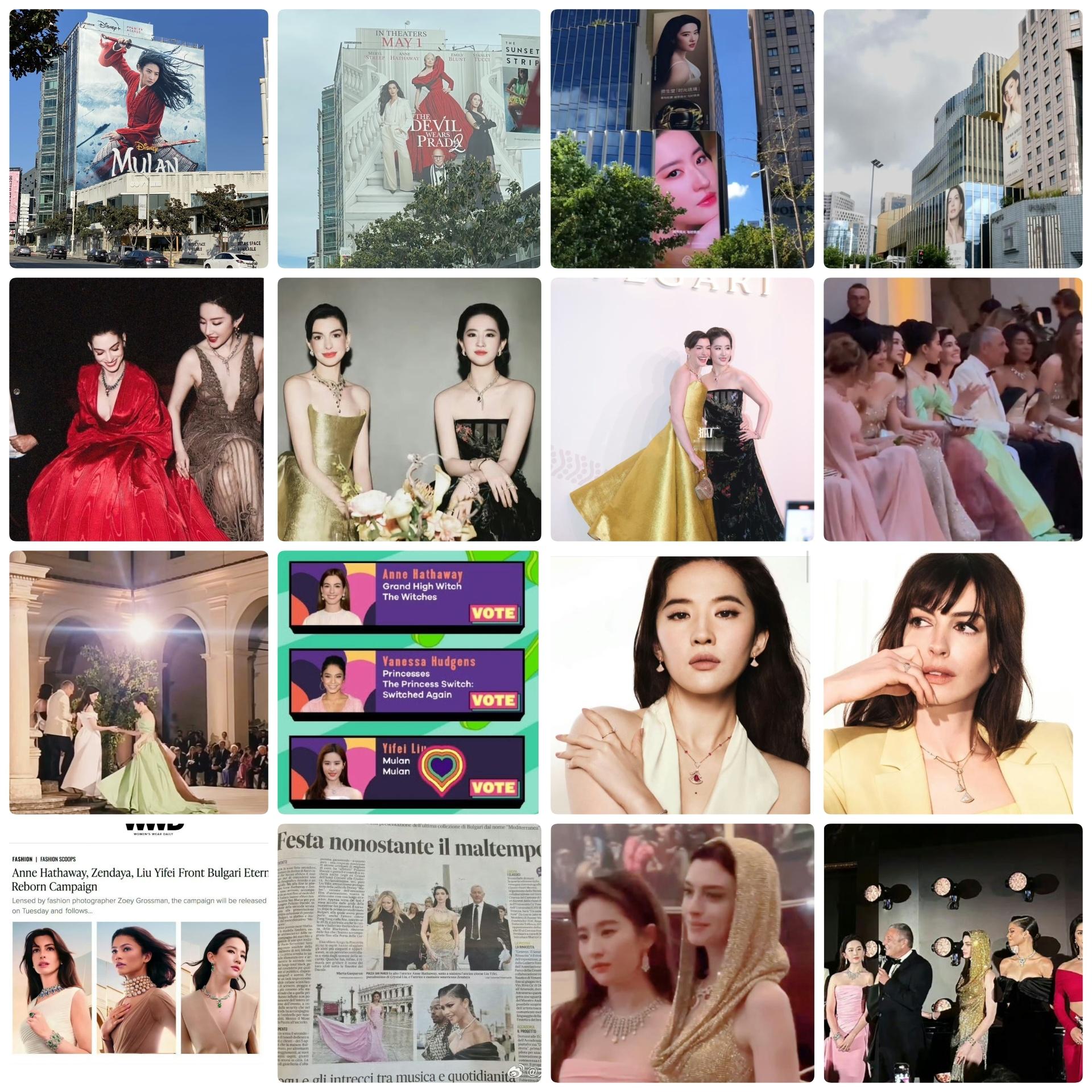 刘亦菲✖️安妮电影同一个好莱坞洛杉矶日落大道地广代言同一个上海地广一起拍宝格丽1