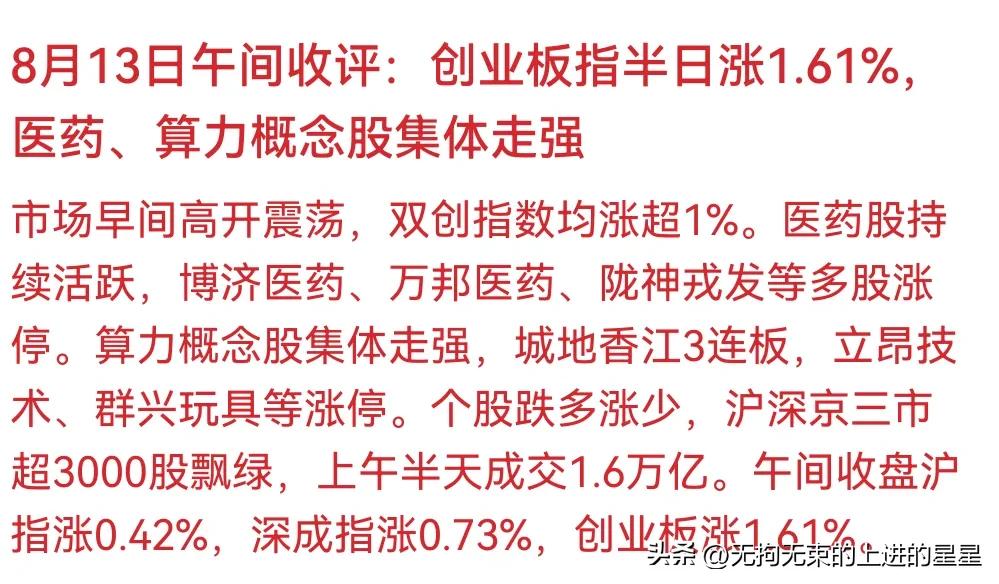 突发！创业板飙涨1.61%🔥医药+算力双主线爆发，但3000股下跌暗藏杀机？