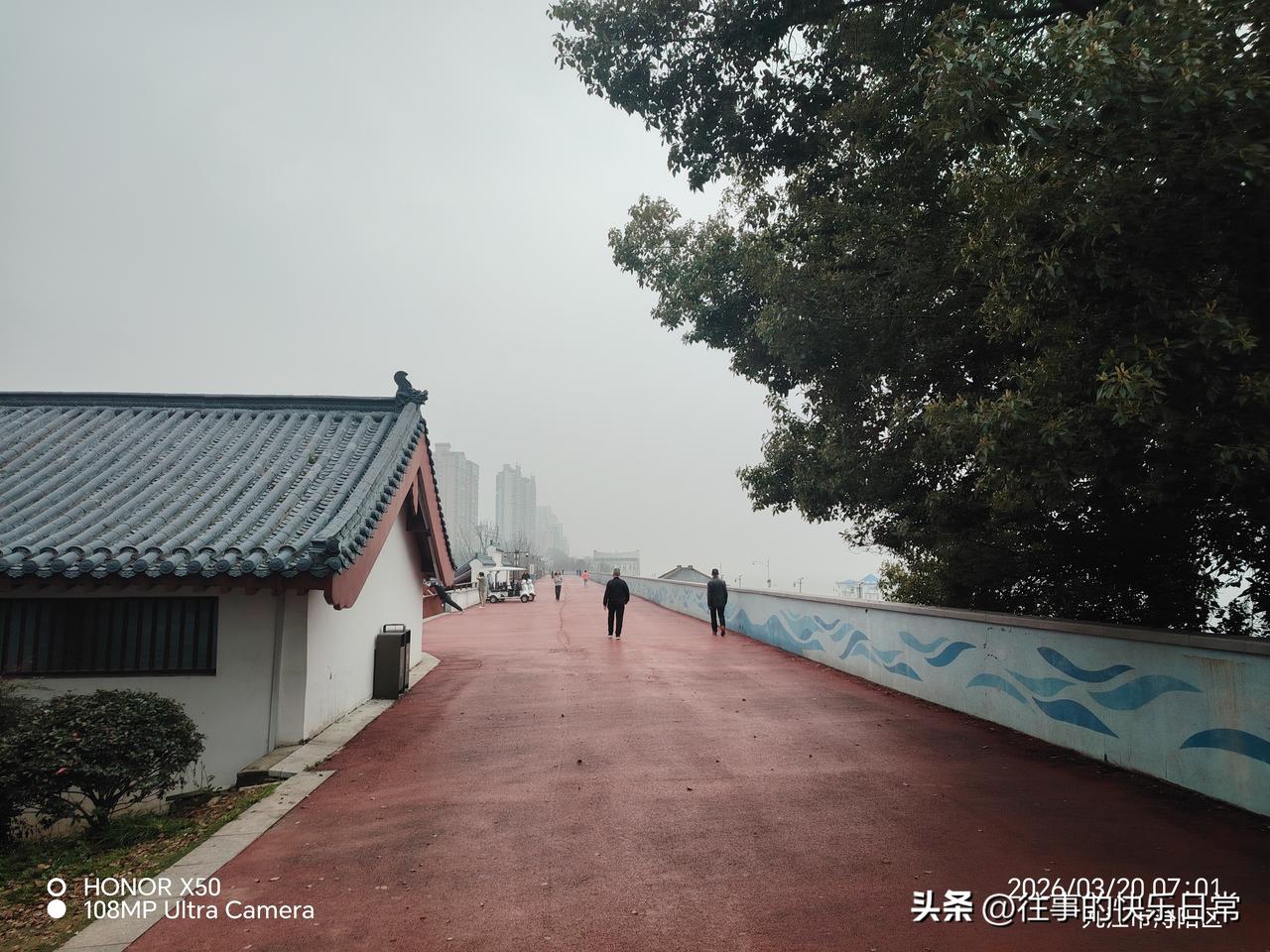 晒出你的本地生活3月20日长江岸边晨练打卡